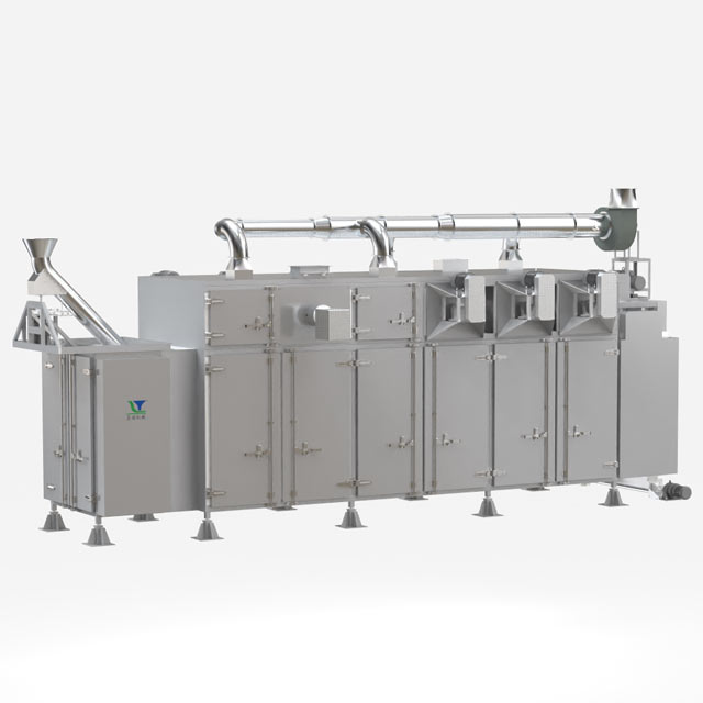 Secador de circulación cruzada industrial para alimentos para mascotas y alimento acuático-Sistema de secado en aire caliente bidireccional