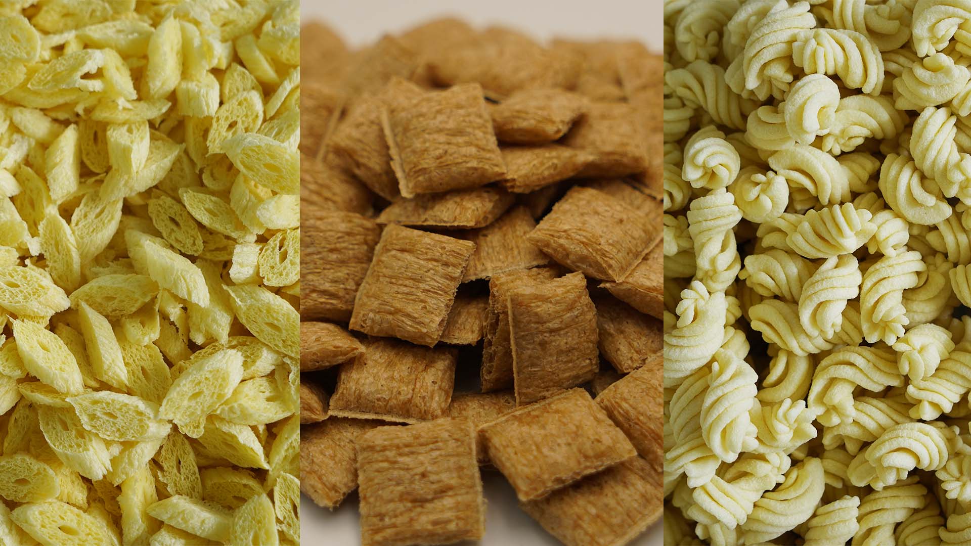 Línea de alimentos Puff snacks-extrusoras multifuncionales de doble husillo